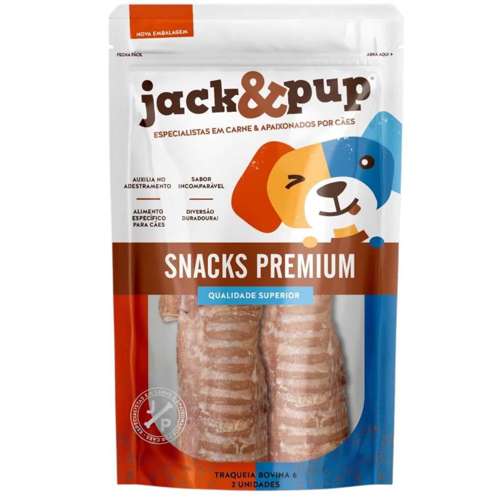 Traqueia Bovina Desidratada para Cachorro – Petisco Natural de Boi para Cães 2 Unidades Jack e Pup