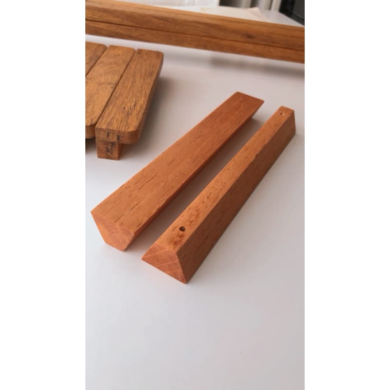 kit 21 puxadores cedro rosa 200mm de furo a furo