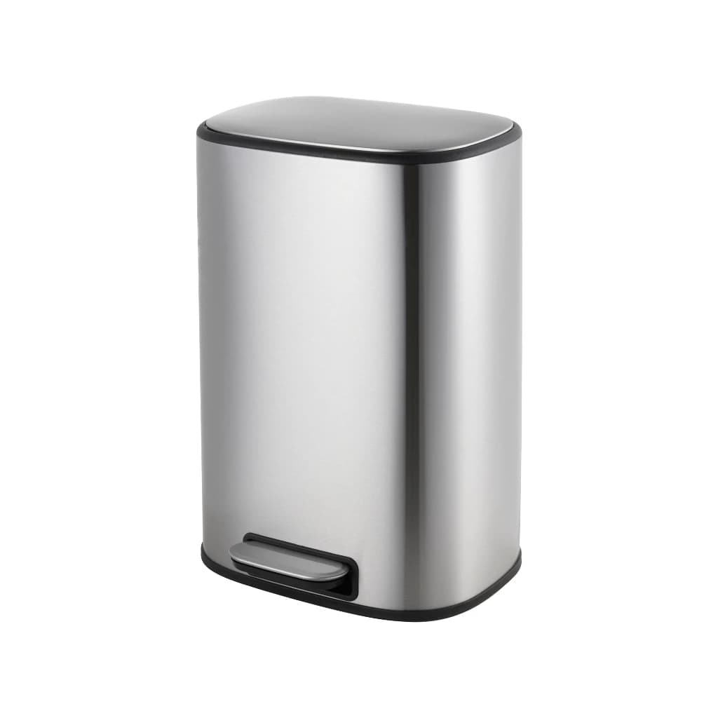 Lixo Slim Para Banheiro Lixeira Com Pedal 12 Litros Fechamento Sutil