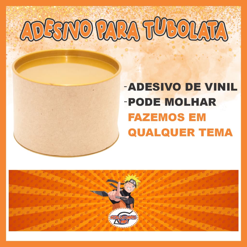ADESIVO  PERSONALIZADO PARA TUBOLATA 7X10  - FAZEMOS EM QUALQUER TEMA - NÃO ACOMPANHA TUBO LATA