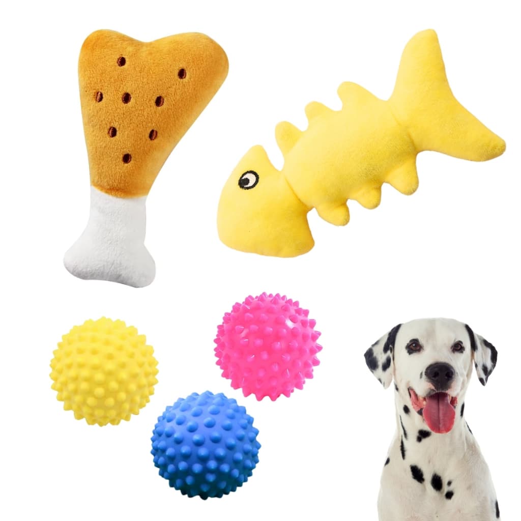 Brinquedo para Cachorro Pelúcia Pet com Apito Bolinha para Cachorro
