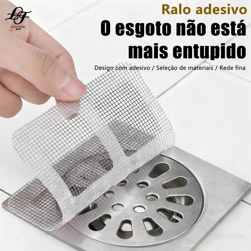 Kit 10-50 Pçs Tela para Ralo Descartavel Anti Odor e Insetos Protecao Dupla Tamanhos 10 x10cm