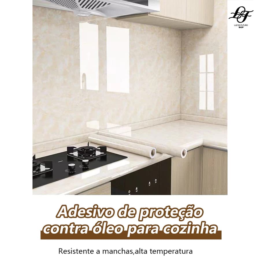 2m*60cm Papel de parede alumínio adesivo impermeável anti óleo para armário Cozinha
