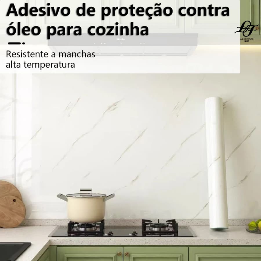 Papel de parede resistente à gordura para cozinha, alta temperatura e fácil de limpar, adequado para cozinha/banheiro