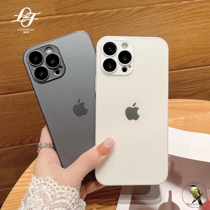 Toque Premium sem Marcas! Capa AG Glass Fosca com Proteção Total para Seu iPhone Pro Max (Modelos 13 ao 16)