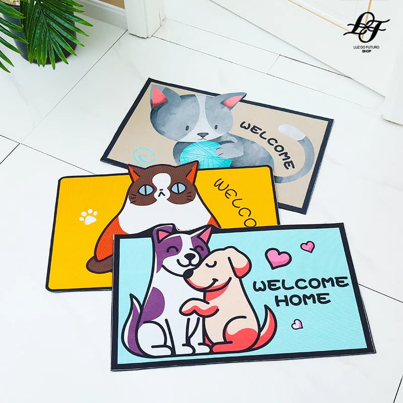 Tapete com Estampa Cartoon - Antiderrapante e de Alta Absorção, Ideal para Banheiro, Quarto e Entrada