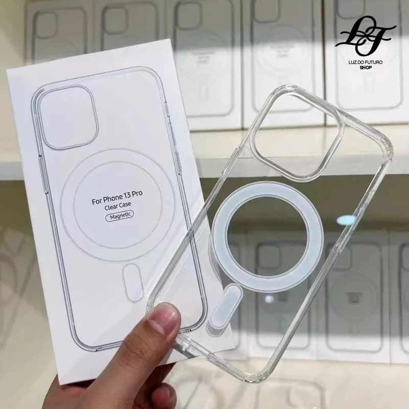 Capa Magnética Magsafe Transparente Para Iphone 7/8 PLUS XR 11 12 13 14 15 16 PRO MAX