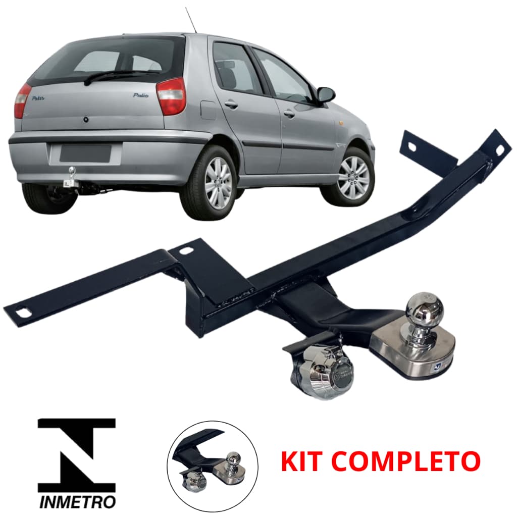 Engate Reboque Fixo Fiat Palio De 1996 a 2003 Capacidade 500kg Homologado Inmetro Kit Completo