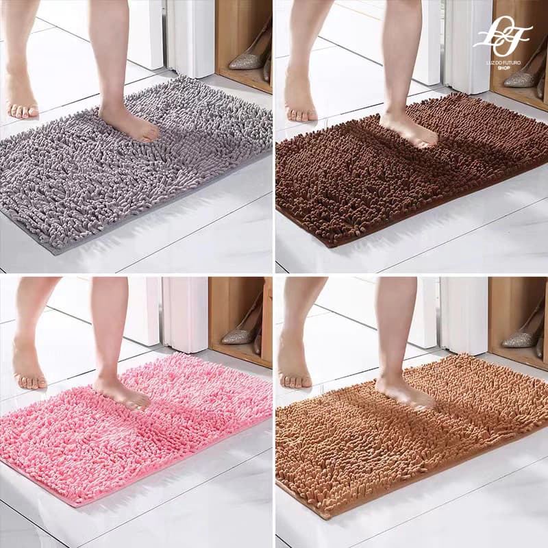 Tapete Banheiro48x78/38x58 Bolinha Microfibra Macarrão Luxo Várias Cores cobertor de quarto