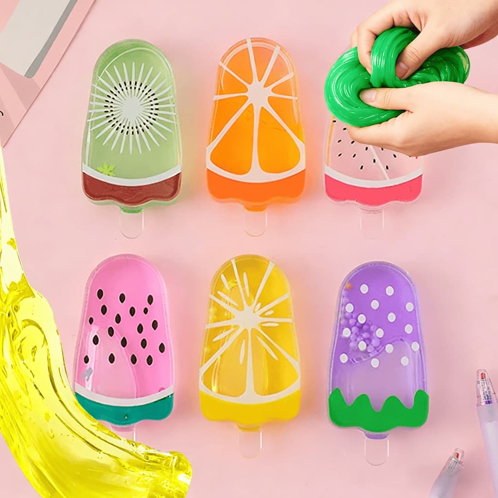 Geleca Slime Kit 12 Slime - Brinquedo Não Tóxico Infantil Lembrancinha e Anti-estresse
