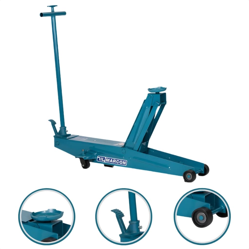 Macaco Hidráulico de Carro Jacaré 2 Toneladas Longo Profissional Automotivo Marcon Oficina Mecânica