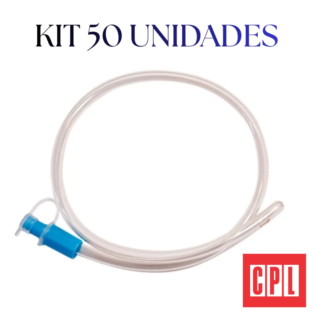 Sonda Uretral de Alívio CPL Nº 04, 06, 08, 10, 12 e 14 (50 unidades)