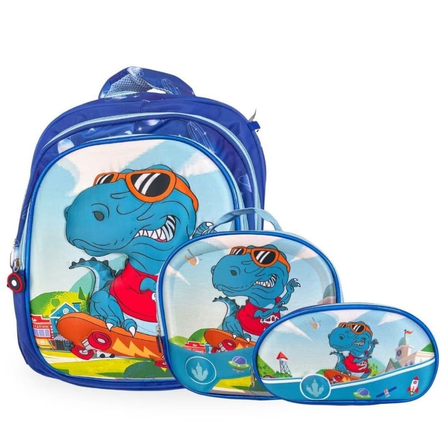 Kit Volta às Aulas Infantil – Mochila, Lancheira e Estojo para Menino