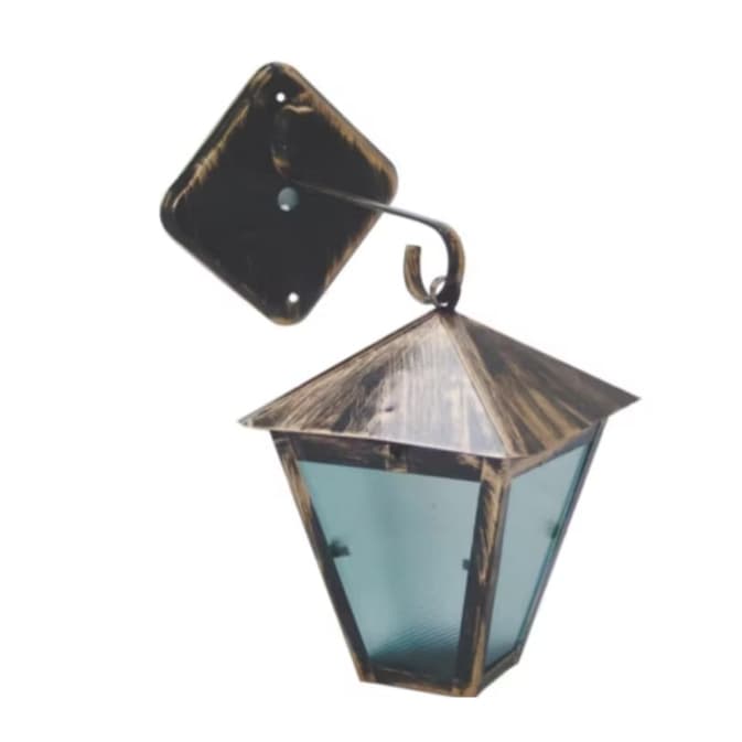 Luminária Colonial para Parede Ouro Pincelado