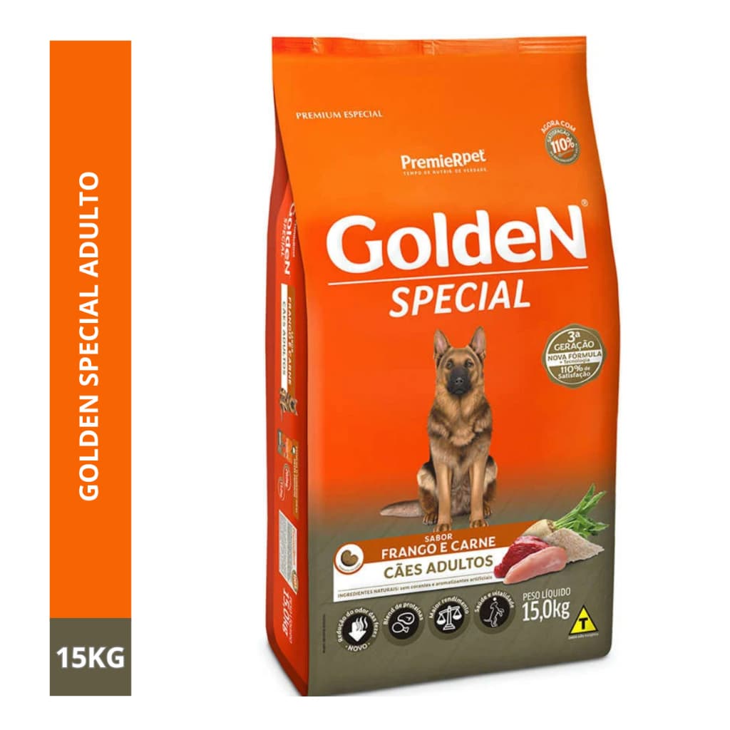 Golden Special Ração Para Cães Adultos Carne & Frango 15 e 20 Kg
