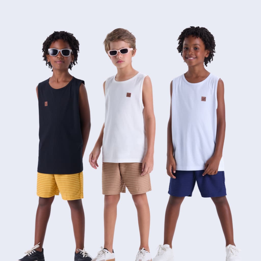Conjunto Masculino Infantil Regata Cores Tamanho 2 ao 14