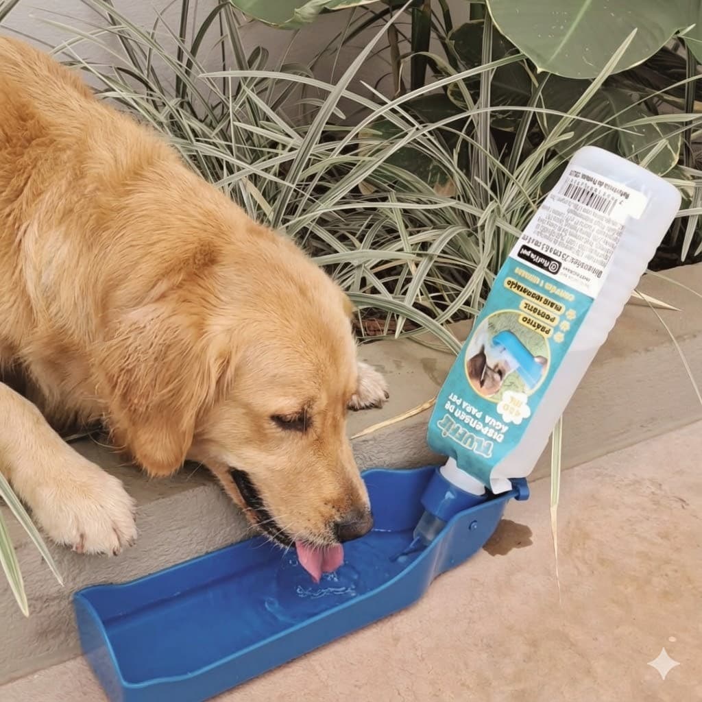 Dispenser Bebedouro de água portátil para pets- 450ml