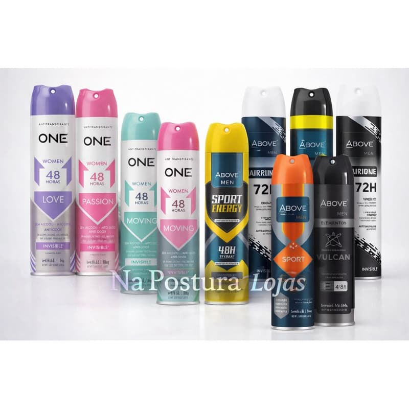 Desodorante Above Aerosol Masculino e Feminino • 48h / 72h • Invisible • Sem Álcool • Anti-Odor 150ml