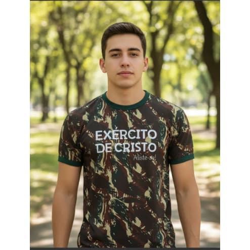 Camiseta Camuflada Tradicional Exército de Cristo