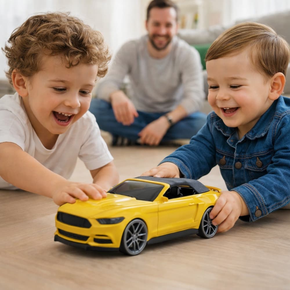 Carrinho Infantil Rapido Brinquedo Amarelo Veiculo Corrida Diversao Menino