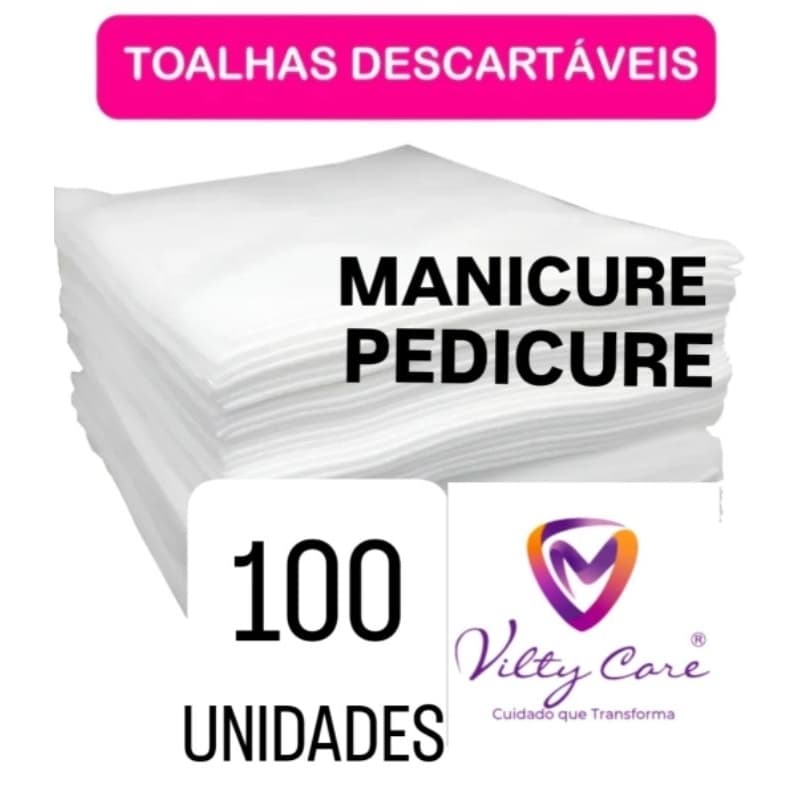 TOALHAS DESCARTÁVEIS PARA MANICURI  ESTÉTICA E BELEZA. MACIA CONFORTÁVEL  OTIMA ABSORÇÃO. VILTY C