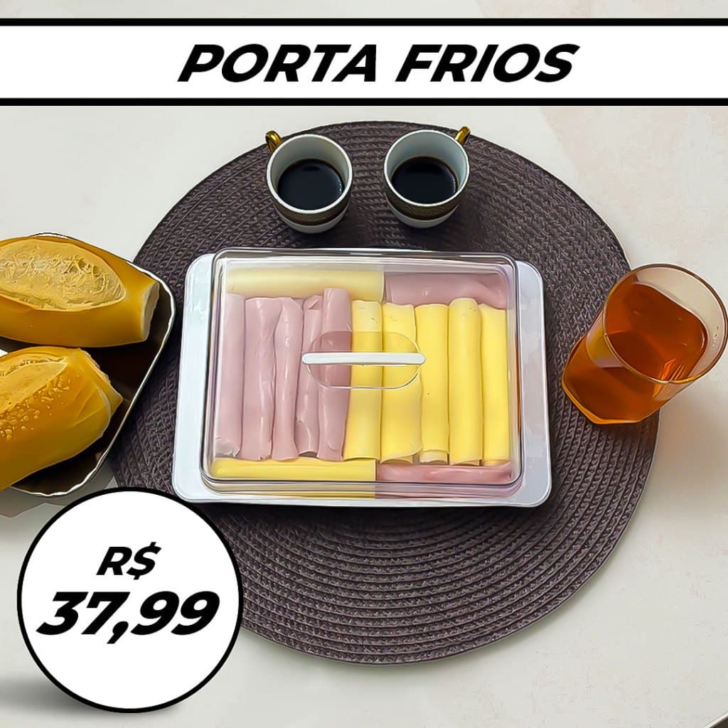 Porta Frios em Acrílico Novidade Presunto Queijo