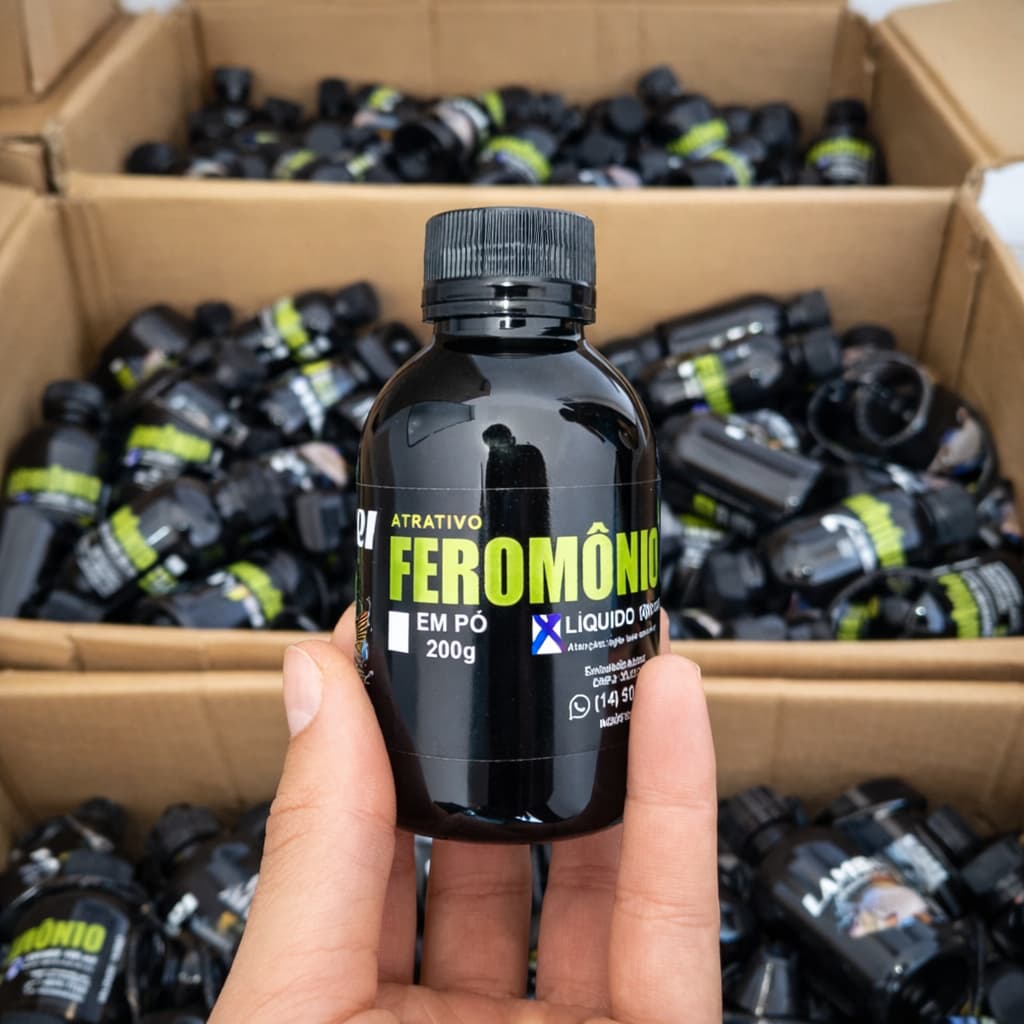 Feromônio Atrativo para Peixes 100ml Essência Concentrada para Iscas Massas e Rações de Pesca