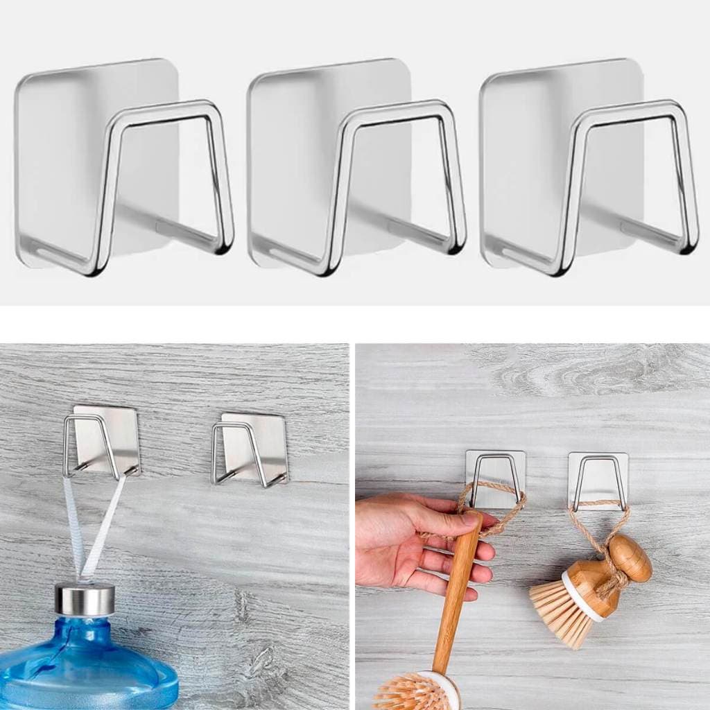 Kit 3 Suporte Para Utensílios de Cozinha Inox Prático e Elegante