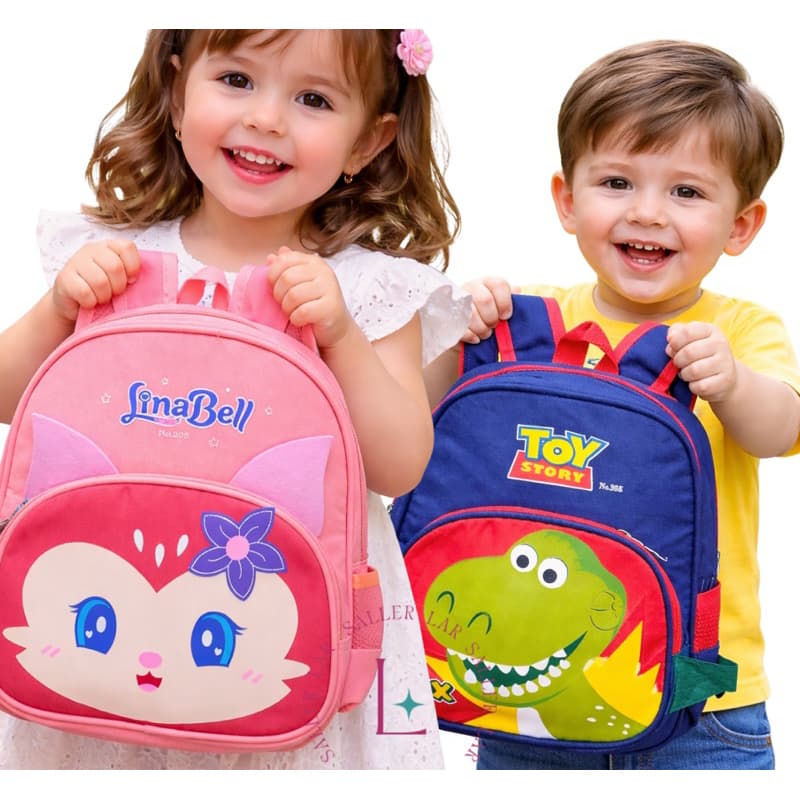 Mochila Menino e Menina Escolar Infantil  Parque Passeio Colorida Para Criança Resistente