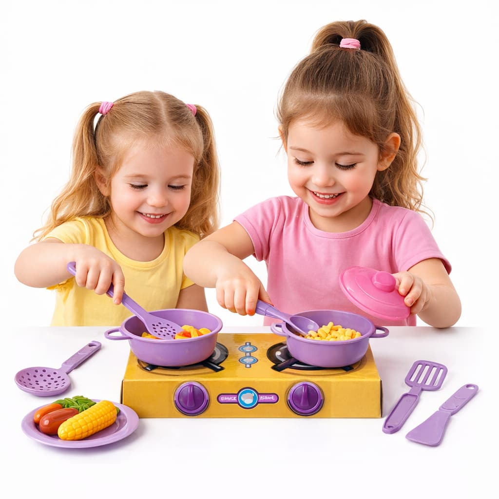 Kit Panelinhas Frutas Brinquedo Faz de Conta Cozinha Crec Crec
