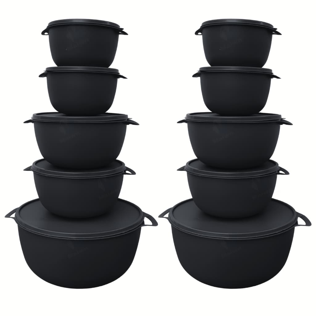 Kit 10 Potes Herméticos BPA Free Redondos para Alimentos | Organização de Cozinha | Vários Tamanhos