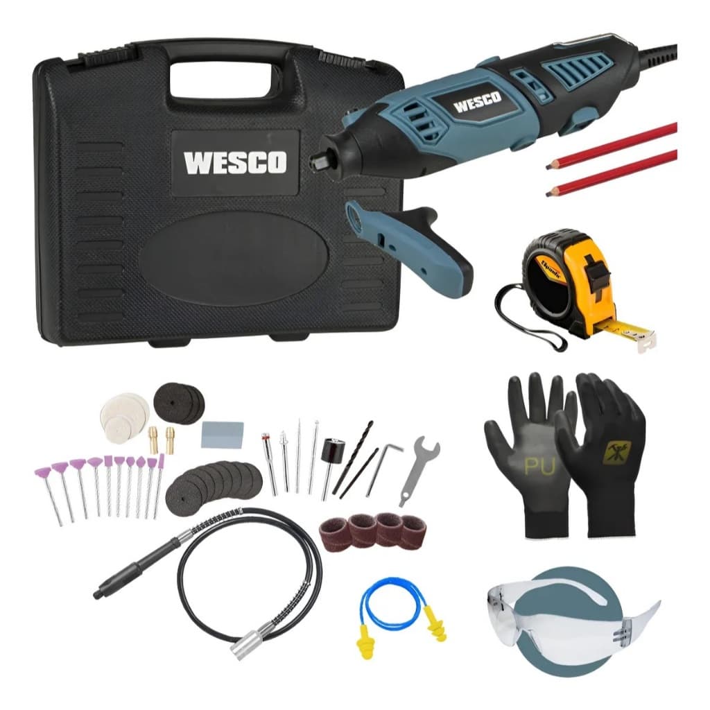 Micro Retifica Profissional 160w Wesco Ws3113k Maleta E 40 peças