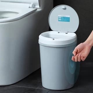 Lixeira Automática Sensor Descarte de Lixo Cozinha Banheiro 12L Abertura Recarregável Higiene