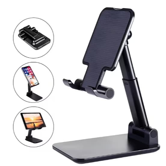 Suporte Universal para Celular e Tablet – Antiderrapante, Portátil e Dobrável