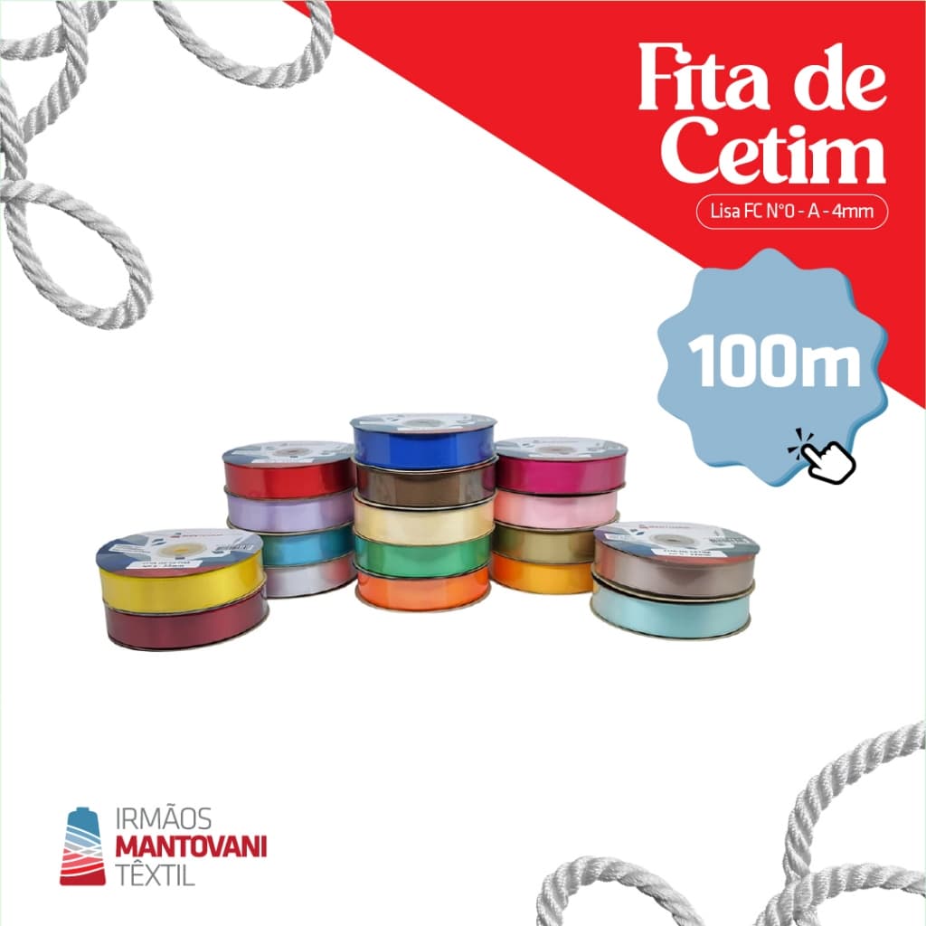 Fita de Cetim Lisa 50m  N°5 - 22mm  | Laços, Artesanato, Bordado, Costura Criativa
