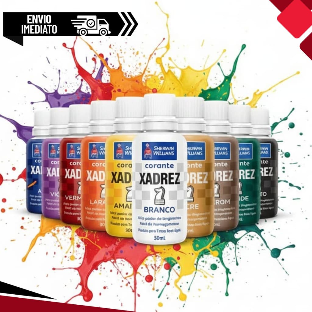Corante Liquido Xadrez 50ml - Pacote com 12