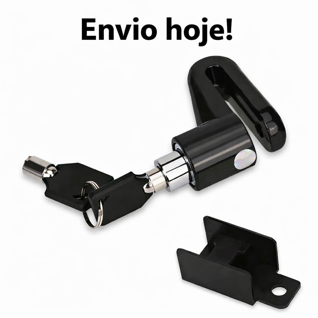 Cadeado Trava Freio A Disco Para Moto Universal Luatek Preto
