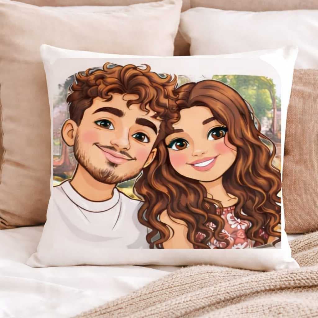 Capa de Almofada Personalizada - CARICATURA -  45X45 & 40x30