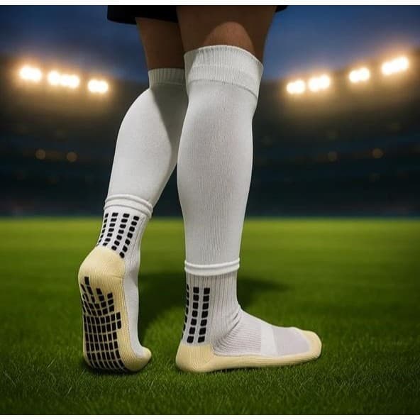 Meias esportivas de futebol, puro algodão, antiderrapantes, específicas para esportes