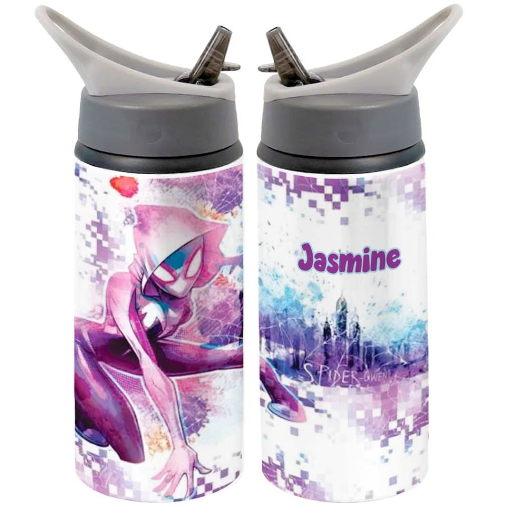 Garrafa Spider-Gwen Aranha Spidey Personalizada