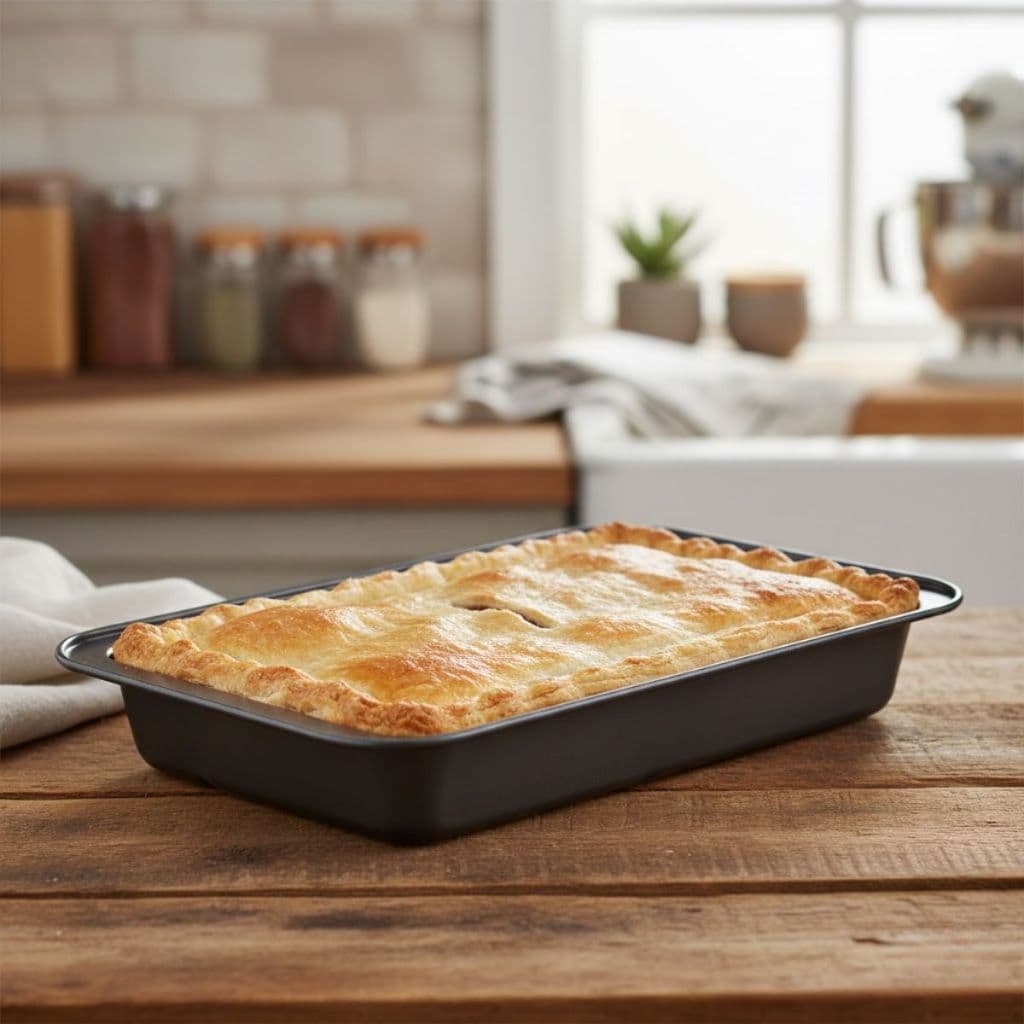 Forma Assadeira para Bolo Torta Antiadarente De Aço Carbono Teflon Cozinheiro 42x28cm