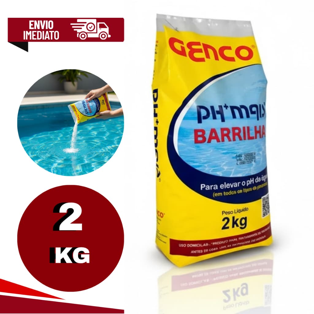 Barrilha Elevador de PH Mais Para Piscinas Genco 2kg