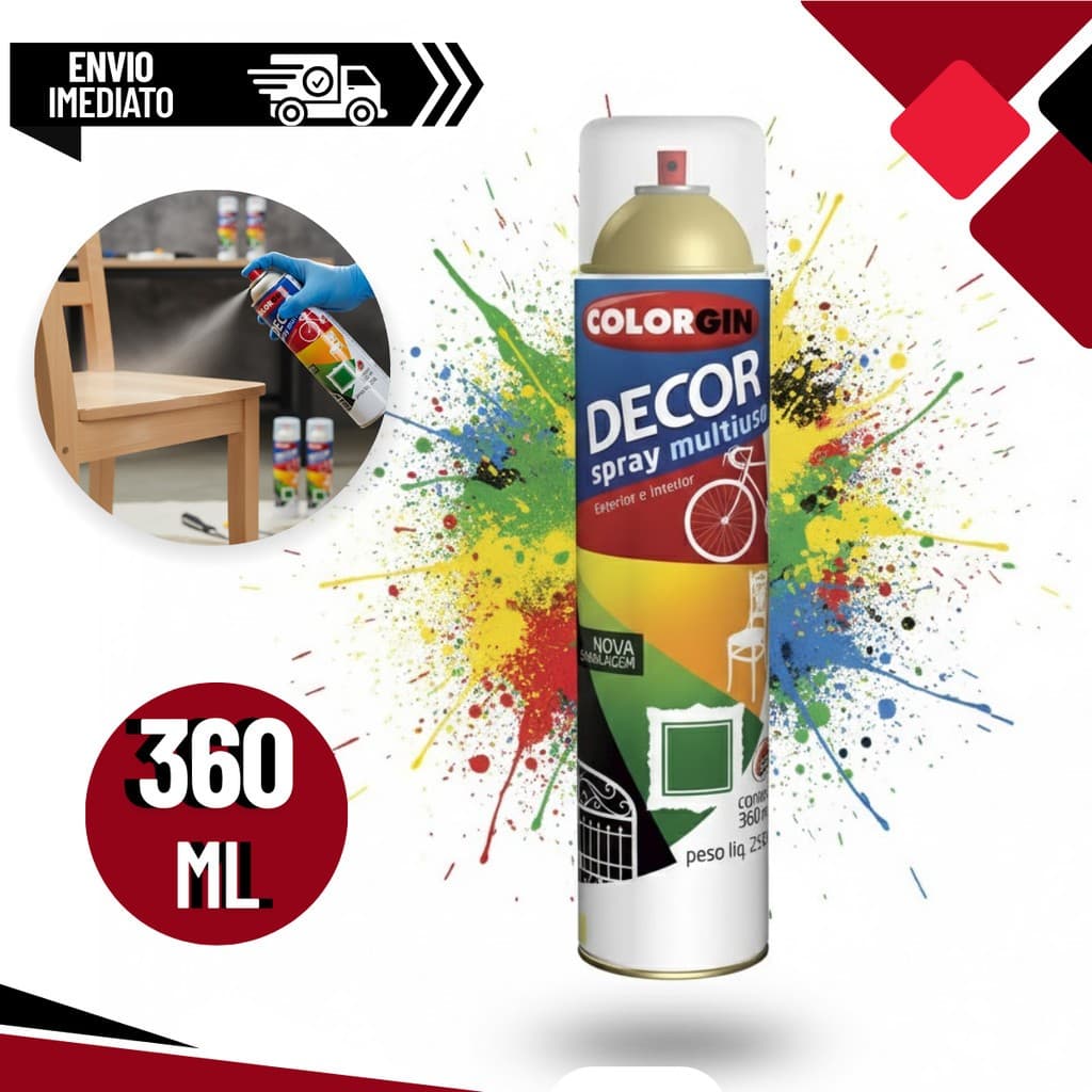 SPRAY 360ML VERNIZ USO GERAL COLORGIN 8791