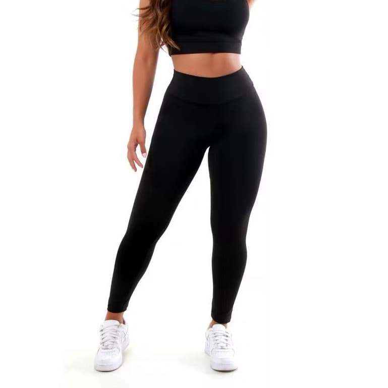 Calça Legging Feminina Grossa Cintura Alta Anti Transparência Leg Fitness Academia Suplex