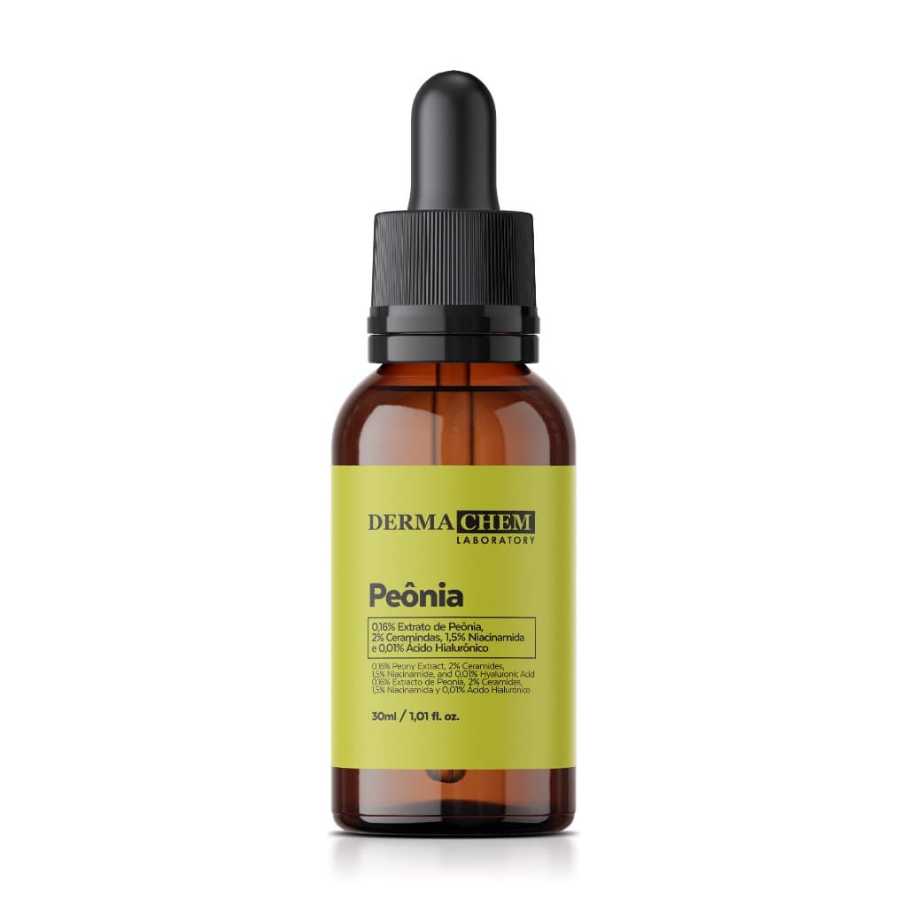 Sérum Iluminador Peônia 30ml Hidratante Efeito Antioxidante que Reduz Poros da Pele Dermachem
