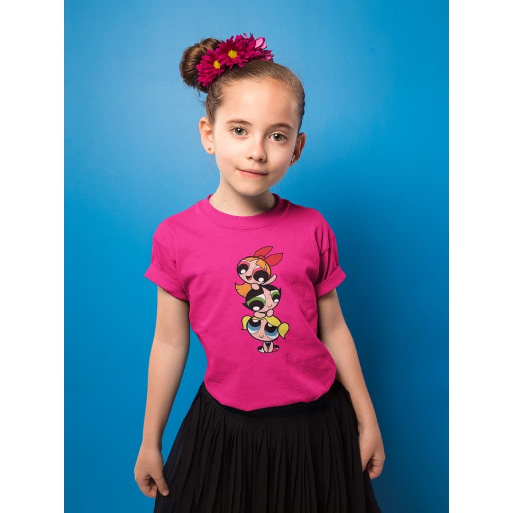 Camiseta Infantil Das meninas super poderosa roupa docinho blusa florzinha camiseta lindinha