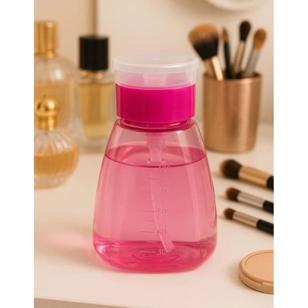 Porta Acetona com Tampa Pressiona e Sai 180ml