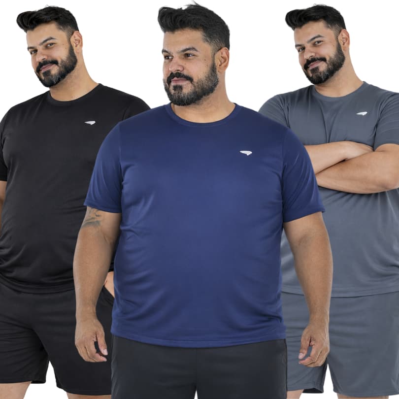 Camiseta Plus Size Masculina Básica Manga Curta Blusa Lisa Verão