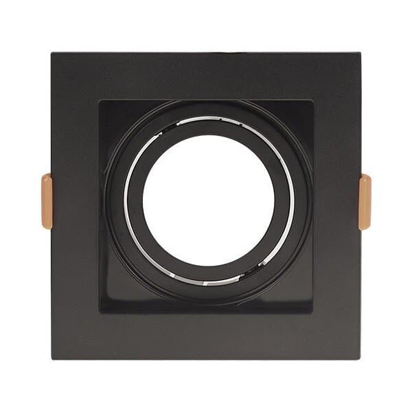 Spot Recuado De Embutir Quadrado Móvel Par30 Preto Taschibra