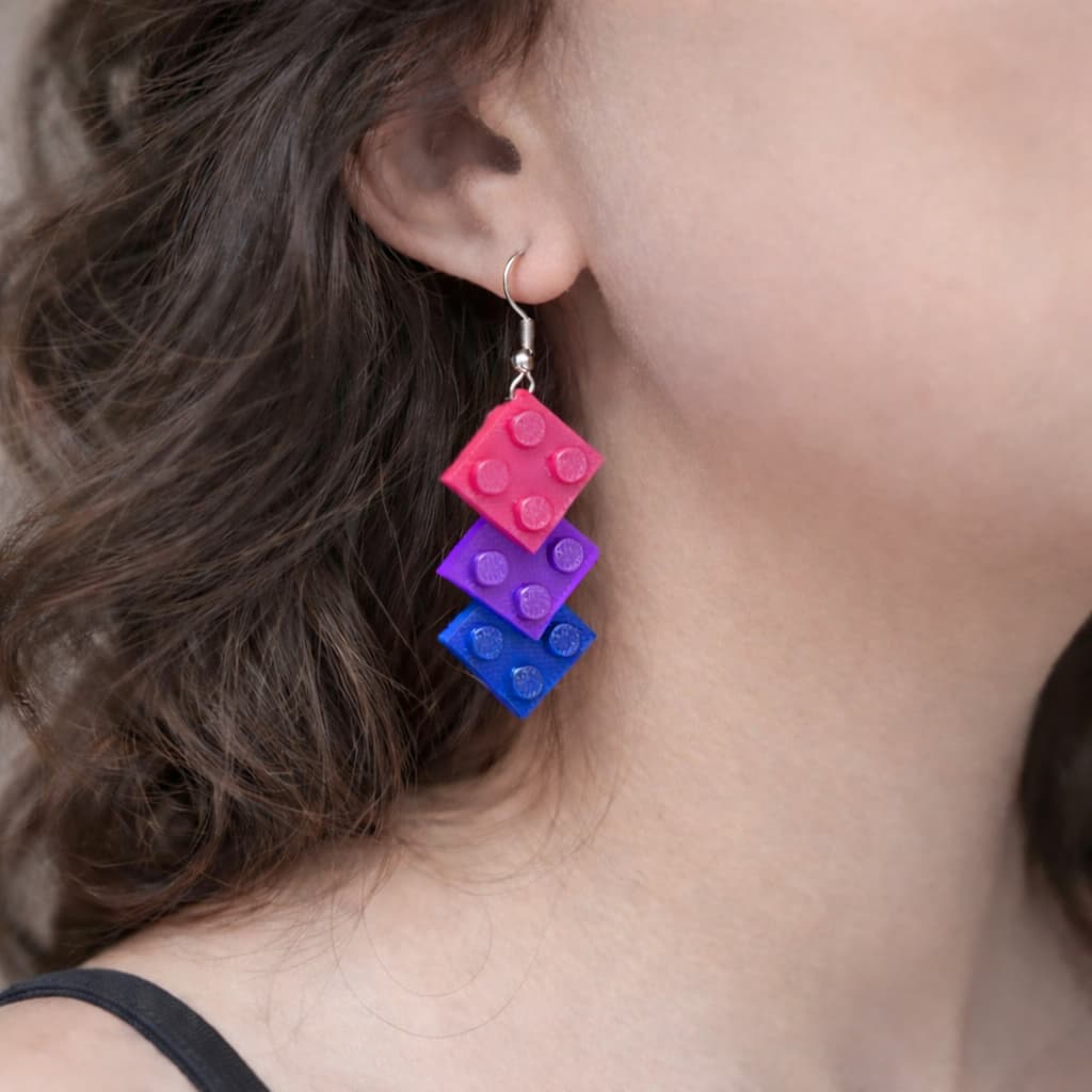 Brinco Blocos de Montar Pride LGBTQIA+ 3 peças Geek